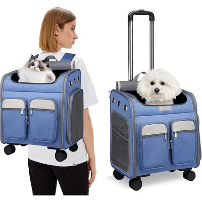 ZENITHMIND Dos de Transport pour Chat et Chien Poussette pour Animaux