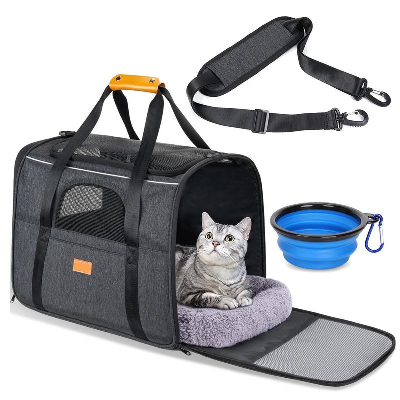 ZENITHMIND Transport Chat Respirant et Pliable Cage Transport