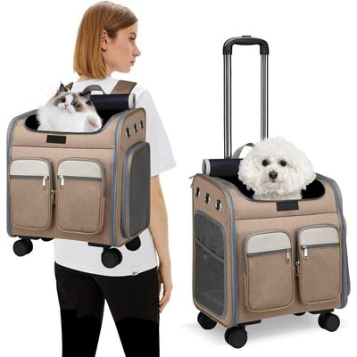 ZENITHMIND Dos de Transport pour Chat avec Roues