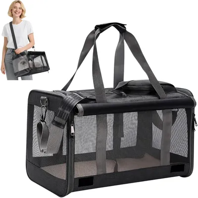 ZENITHMIND Transport pour Chat et Petit Chien(Noir Classique)