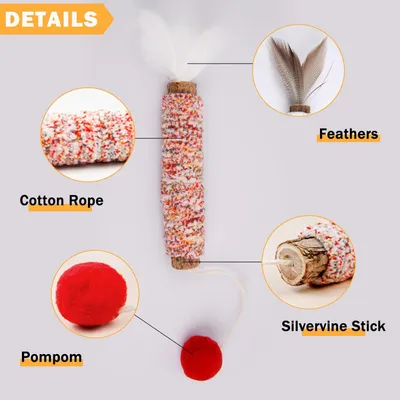LovuPet Bâtonnets Herbe à Chat, Bâtonnets à Mâcher Baton Chat Jouets