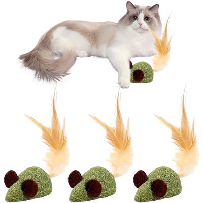 LovuPet 3 Pièces Boule Herbe a Chat, Jouet Chat Comestibles pour Chat