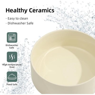 ZENITHMIND Bol en céramique haute pour nourriture et eau pour chat