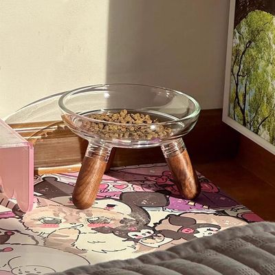ZENITHMIND Simple surélevé PET Bowl verre réglable haut