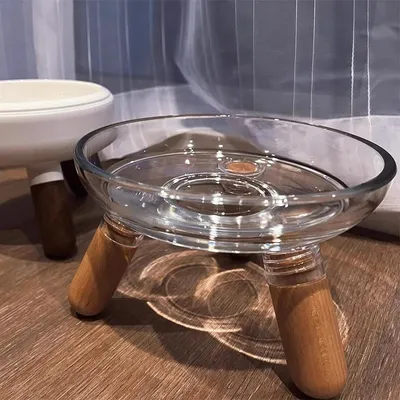 ZENITHMIND Simple surélevé PET Bowl verre réglable haut