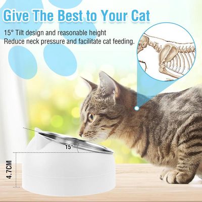 ZENITHMIND Gamelle Chat 200ML en Acier Inoxydable