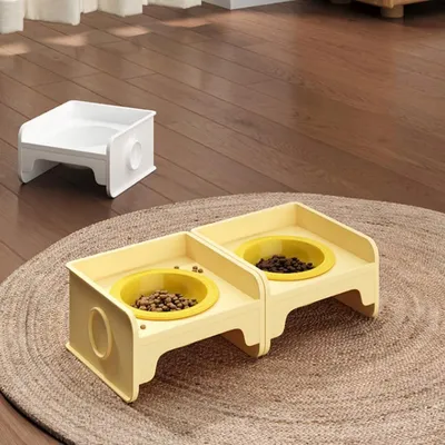 ZENITHMIND Bol de Nourriture pour Animaux de Compagnie Pet Cube