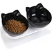 ZENITHMIND Inclinable Support Gamelle Chat,Antidérapant Bols pour Chat