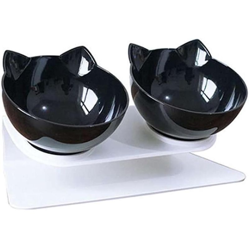 ZENITHMIND Inclinable Support Gamelle Chat,Antidérapant Bols pour Chat