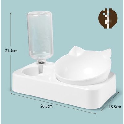 ZENITHMIND Bol d'alimentation pour chat 2 en 1
