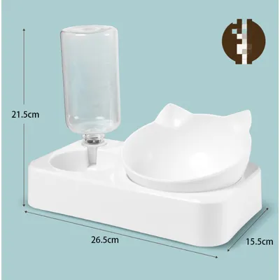 ZENITHMIND Bol d'alimentation pour chat 2 en 1