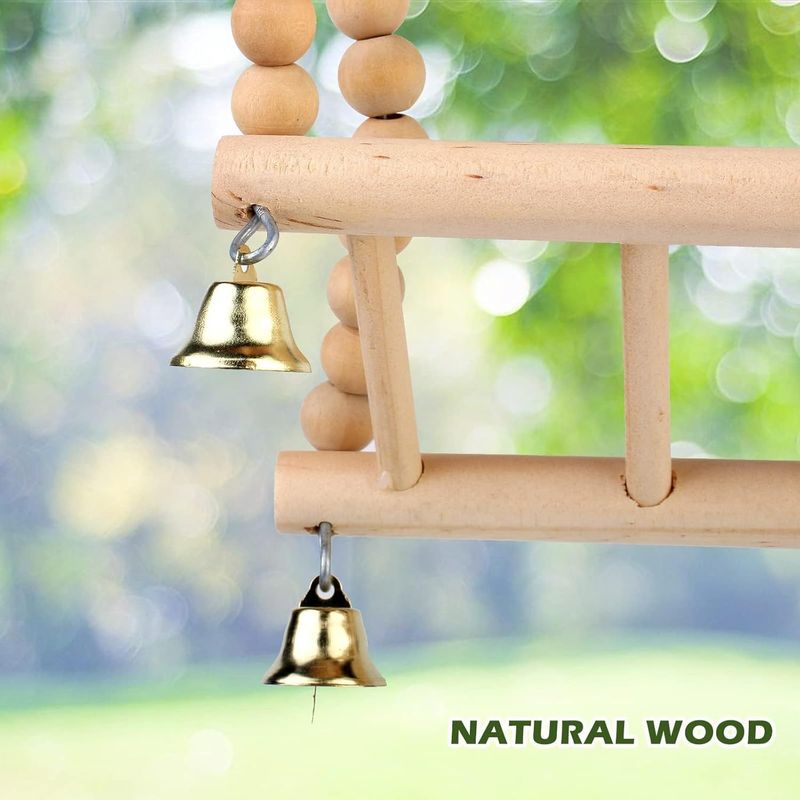 LovuPet Lot de 8 jouets à mâcher pour oiseaux, en bois naturel
