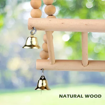 LovuPet Lot de 8 jouets à mâcher pour oiseaux, en bois naturel