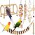 LovuPet Lot de 8 jouets à mâcher pour oiseaux, en bois naturel