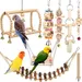 LovuPet Lot de 8 jouets à mâcher pour oiseaux, en bois naturel