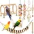 LovuPet Lot de 8 jouets à mâcher pour oiseaux, en bois naturel LovuPet Lot de 8 jouets à mâcher pour oiseaux, en bois naturel
