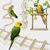 LovuPet Lot de 8 jouets à mâcher pour oiseaux, en bois naturel