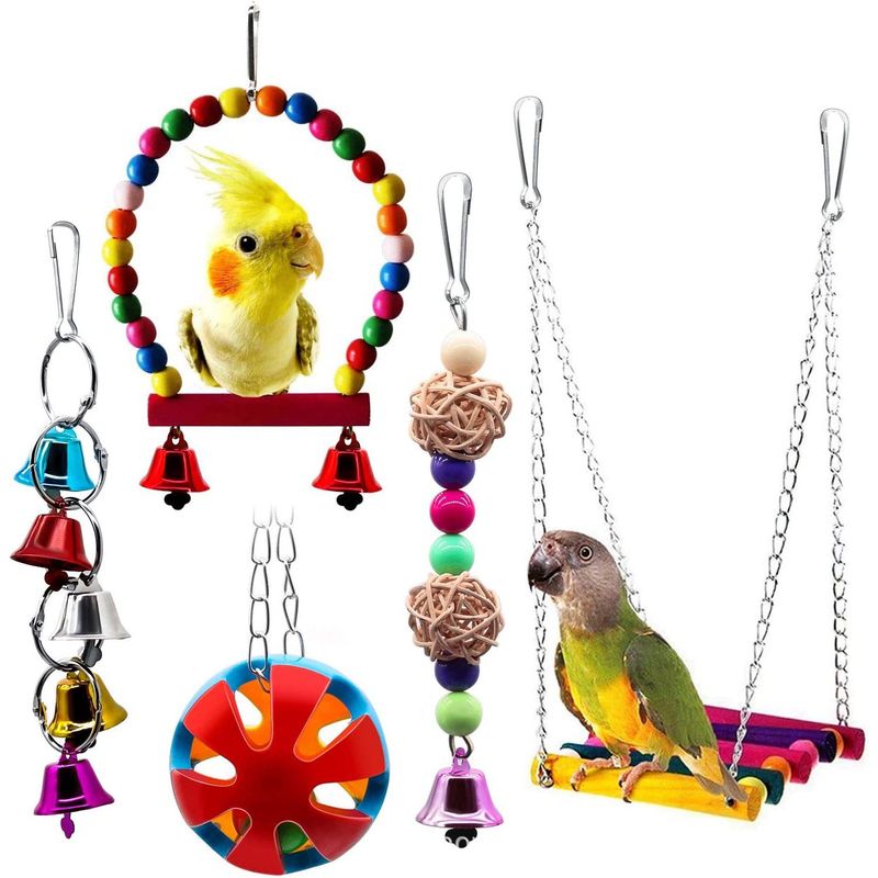 LovuPet Lot de 5 Jouets pour perroquets