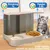 LovuPet Distributeur Croquettes Chat,2 en 1 mangeoire avec Fontaine à Eau