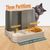 LovuPet Distributeur Croquettes Chat,2 en 1 mangeoire avec Fontaine à Eau