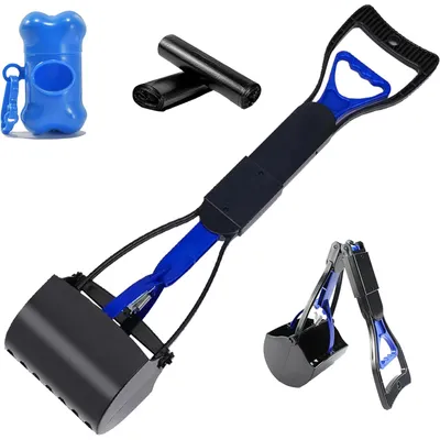 LovuPet Ramasse-crottes portable pour chiens et chats de manche pliable LovuPet Ramasse-crottes portable pour chiens et chats de manche pliable