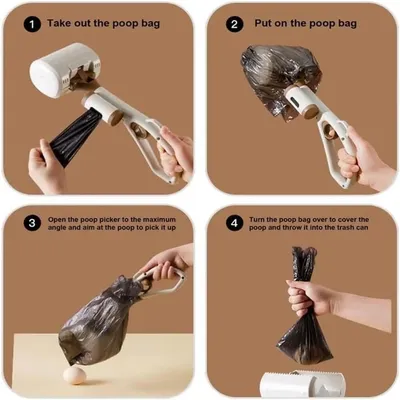 LovuPet Ramasse-crottes portable, avec sac de rangement