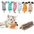LovuPet 6 Pièces Jouets pour Chats Intérieur+ 10 bâtons molaires