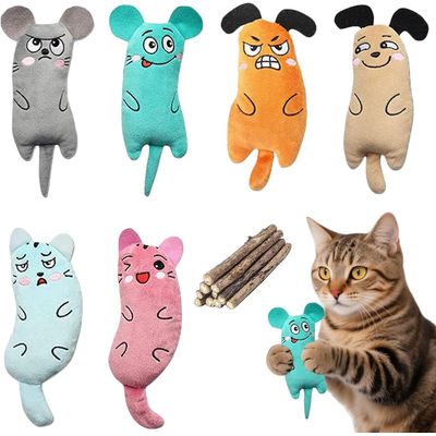 LovuPet 6 Pièces Jouets pour Chats Intérieur+ 10 bâtons molaires