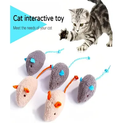 LovuPet Lot de 18 jouets en peluche à l'herbe à chat,Teeth Cleaning Jouet
