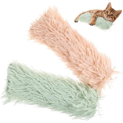 LovuPet 2 coussins à l'herbe à chat,doux et résistant, avec son froissé
