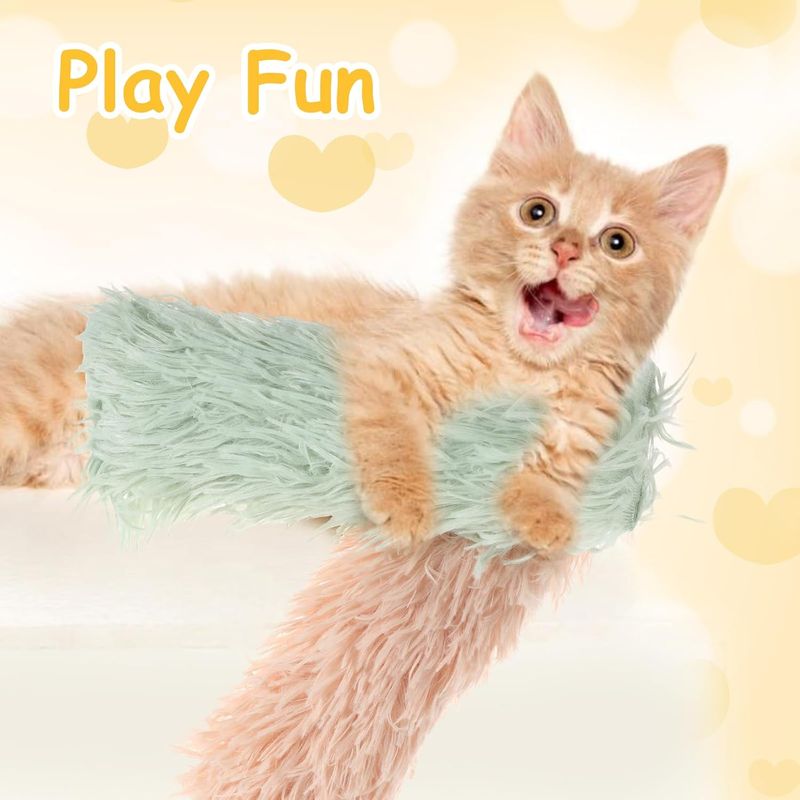 LovuPet 2 coussins à l'herbe à chat,doux et résistant, avec son froissé