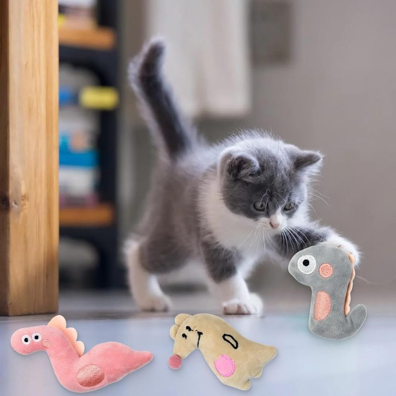 LovuPet 5 Pièces Jouet chat Herbe à Chat, Peluche pour Chat Jouets