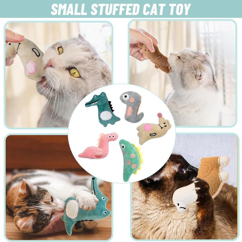LovuPet 5 Pièces Jouet chat Herbe à Chat, Peluche pour Chat Jouets