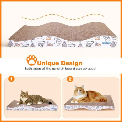 ZENITHMIND 2 PCS grattoir chat avec menthe, disponible des deux côtés