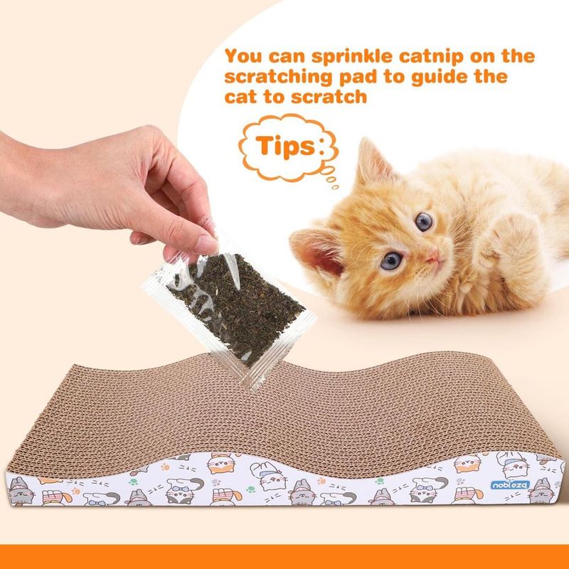 ZENITHMIND 2 PCS grattoir chat avec menthe, disponible des deux côtés