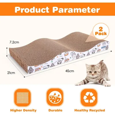 ZENITHMIND 2 PCS grattoir chat avec menthe, disponible des deux côtés