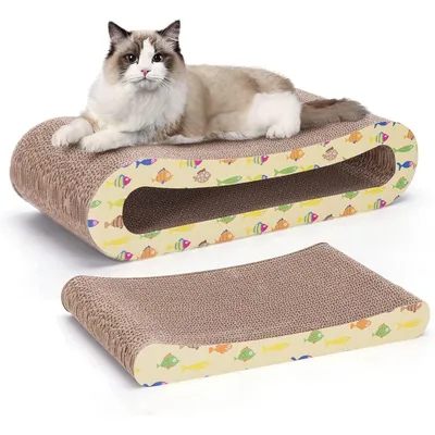 ZENITHMIND Grattoir pour chat 2 en 1,grattoir pour chat avec chat menthe