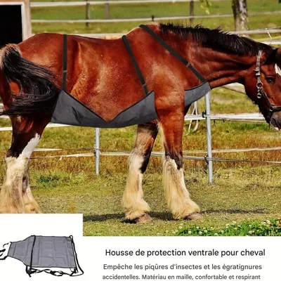 ZooVenture Protège - Ventre Maille Légère Et Respirante Pour Chevaux