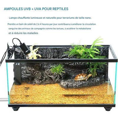 ZooVenture Ampoule Chauffante UVA UVB E27 Pour Reptile Tortue Lézard