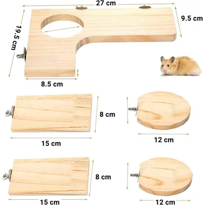 ZooVenture Lot De 5 Planches À Ressort En Bois Pour Petits Animaux
