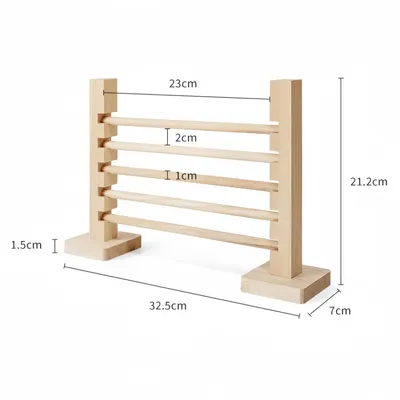 FurryFusion Barre de saut en bois pour petits animaux