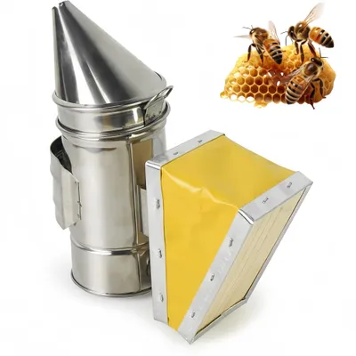 ZooVenture Fumeur D'abeille En Acier Inoxydable Pour Apiculteur Débutant ZooVenture Fumeur D'abeille En Acier Inoxydable Pour Apiculteur Débutant