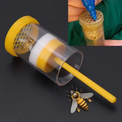 ZooVenture Bouteille Marqueur De Reine D'abeille Avec Cage À Piston Souple