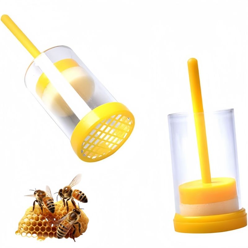 ZooVenture Bouteille Marqueur De Reine D'abeille Avec Cage À Piston Souple
