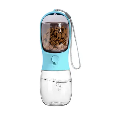 UAMLY Botella de agua para perros con recipiente para comida