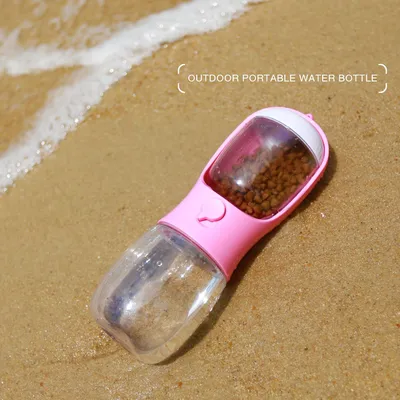 UAMLY Botella de agua para perros con recipiente para comida