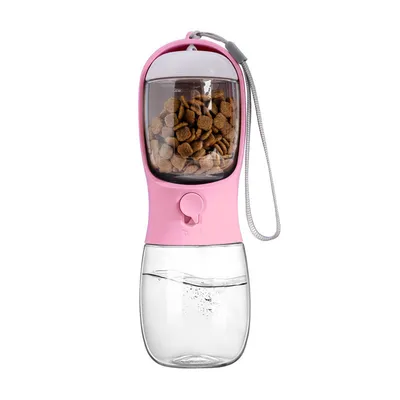 UAMLY Botella de agua para perros con recipiente para comida