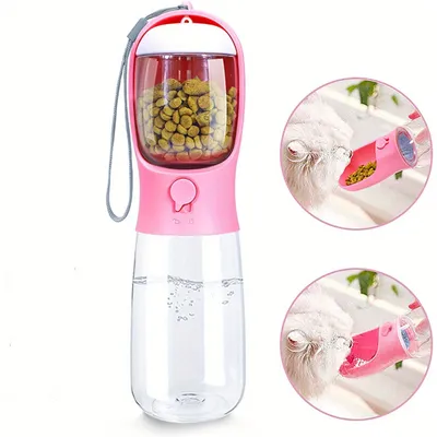 UAMLY Bouteille d'eau pour chien avec récipient pour nourriture
