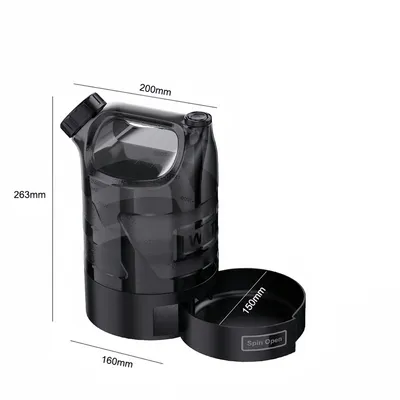 FurryFusion Seau à eau portable 2,5 L pour chien