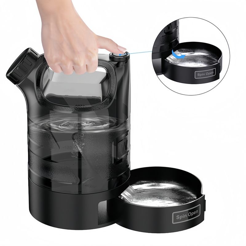 FurryFusion Seau à eau portable 2,5 L pour chien